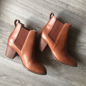 Madewell The Regan Block Heel Leather Bootie